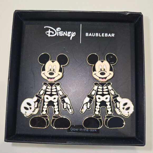 Disney BAUBLEBAR Mickey Mouse Skeleton Earrings - Picture 2 of 3